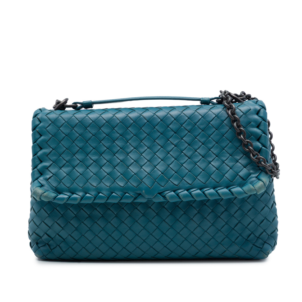 Pre-Loved Bottega Veneta Small Nappa Intrecciato Olimpia Shoulder Bag